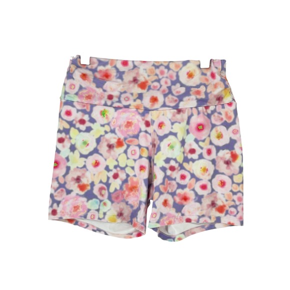 SHEIN Pants - SHEIN Athletic Shorts Multicolor Floral High Waisted V-Back‎ Large